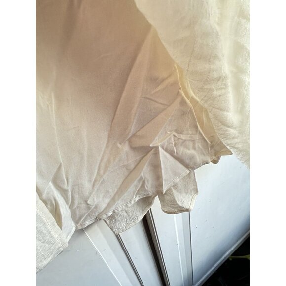 Umgee USA Cream Floral‎ Embroidered Ruffle Sleeve Boho Dress Womens Small New - Picture 10 of 14